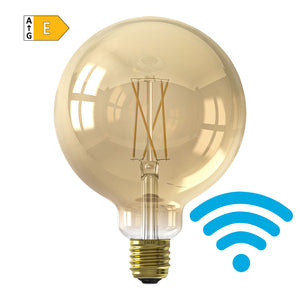Lampe i træ 429104 Calex Smart Gold 7W WiFi